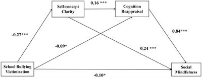 The relationship between school bullying victimization and social mindfulness in middle school students: a chain mediating model of self-concept clarity and cognition reappraisal